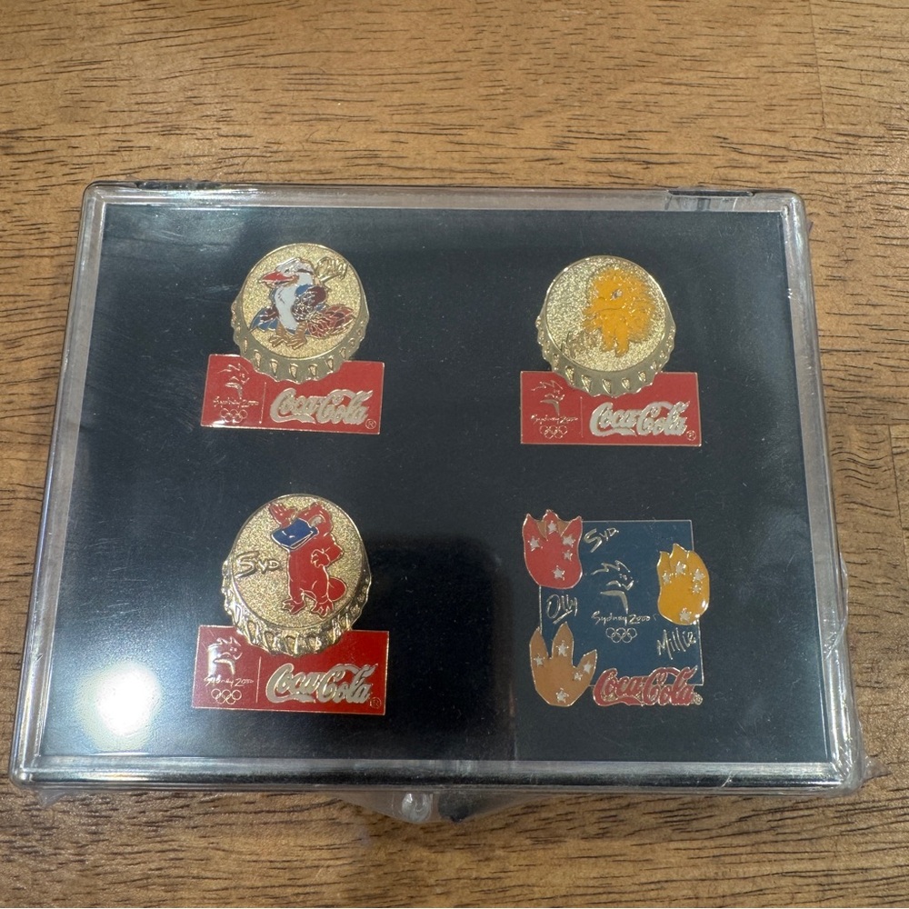 Coca-Cola Sydney 2000 Olympic Games Collector Pins Vintage Bottle Cap Enamel New